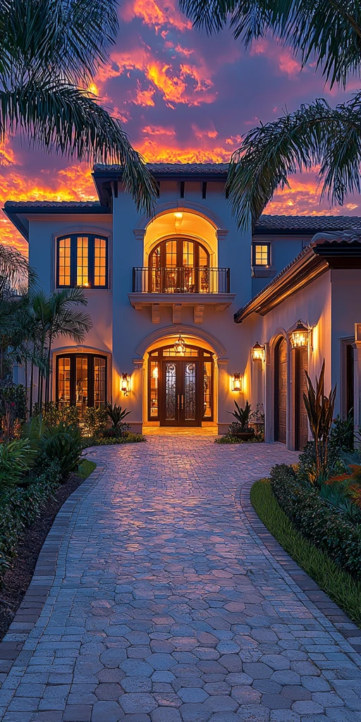 棕榈树家庭院落