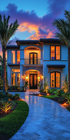 棕榈树家庭院落