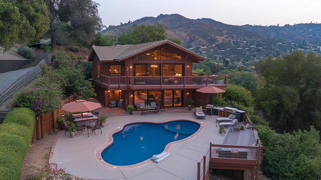 山景四居室外泳池