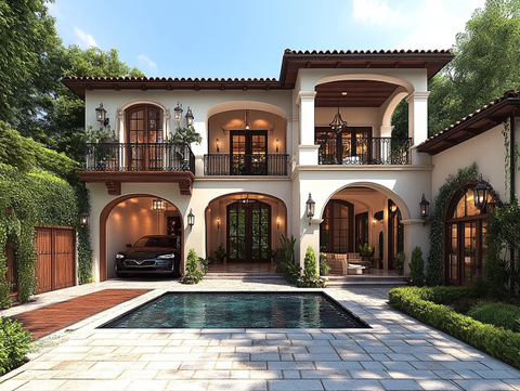 庭院拱门车库设计