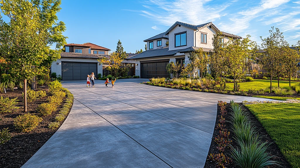 灰色混凝土车道