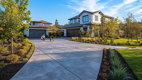 灰色混凝土车道