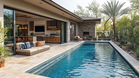 泳池户外厨房设计