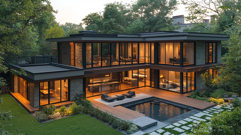 现代美式后院景观