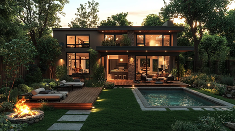 现代美式后院景观