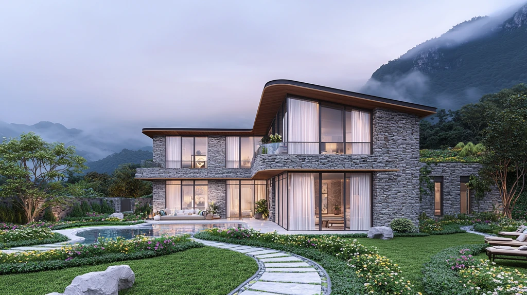 中式别墅金辉夏影