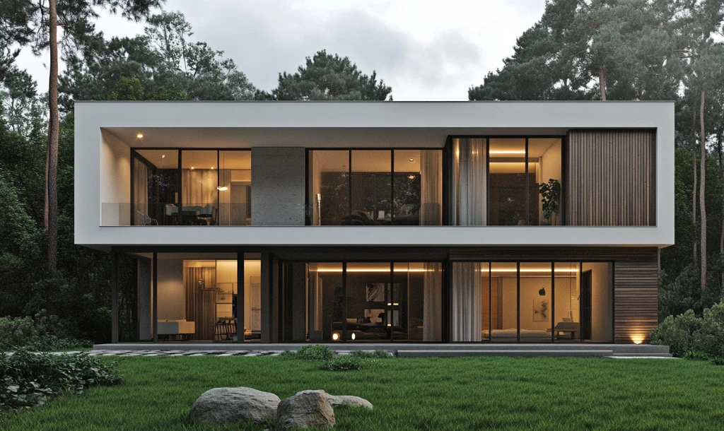 木屋绿草森林景