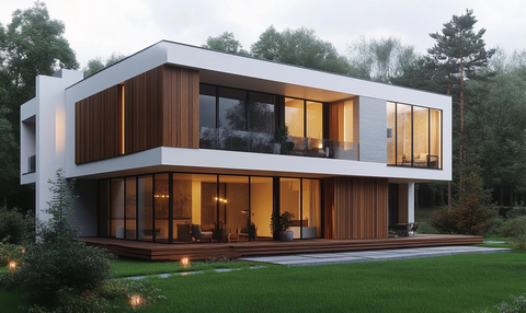 木屋绿草森林景