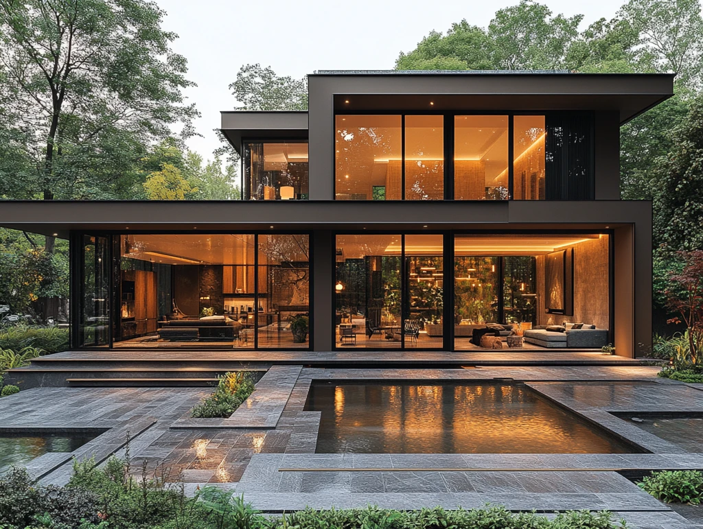 玻璃水景宋代风格