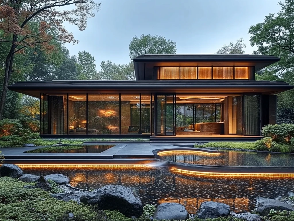 玻璃水景宋代风格