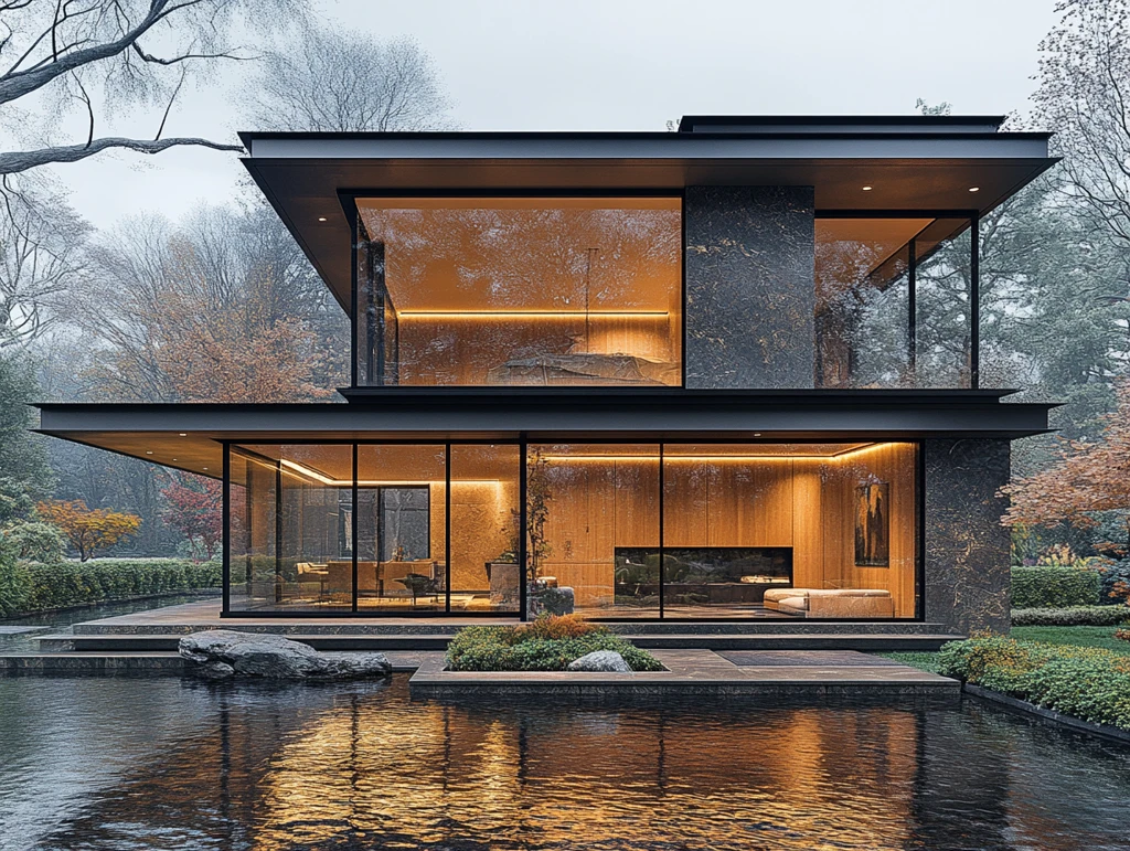 玻璃水景宋代风格