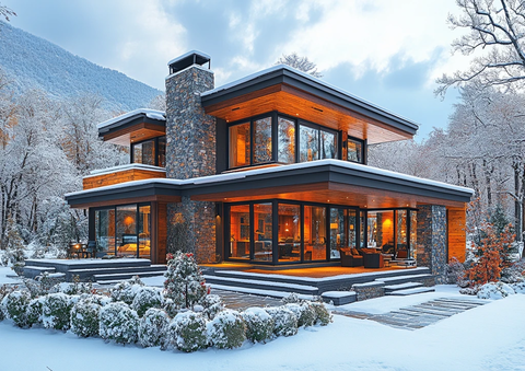 雪山花间现代宅