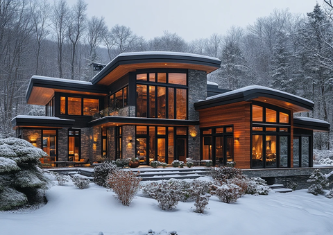 雪山花间现代宅