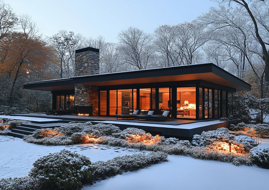 雪山花间现代宅