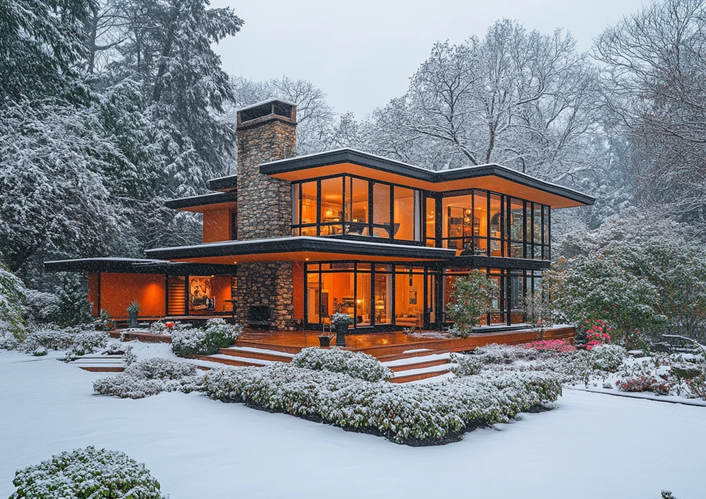 雪山花间现代宅