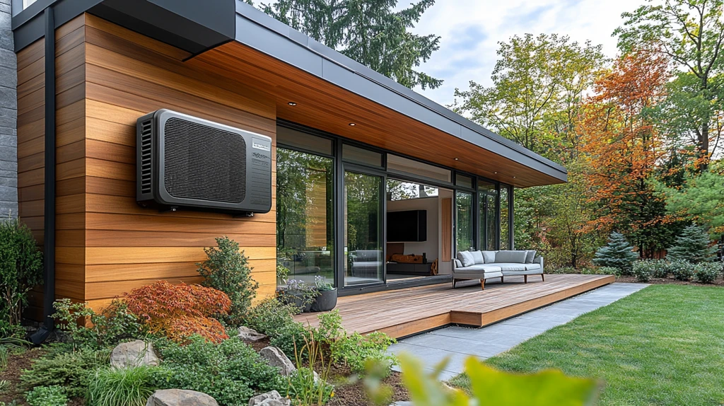 现代住宅外置热泵