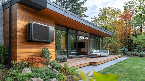 现代住宅外置热泵