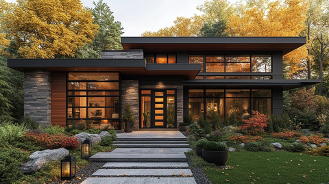 木石材玻璃窗屋顶