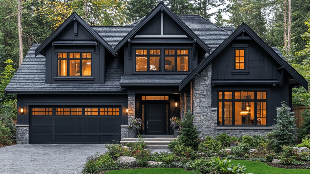 深灰白外墙设计