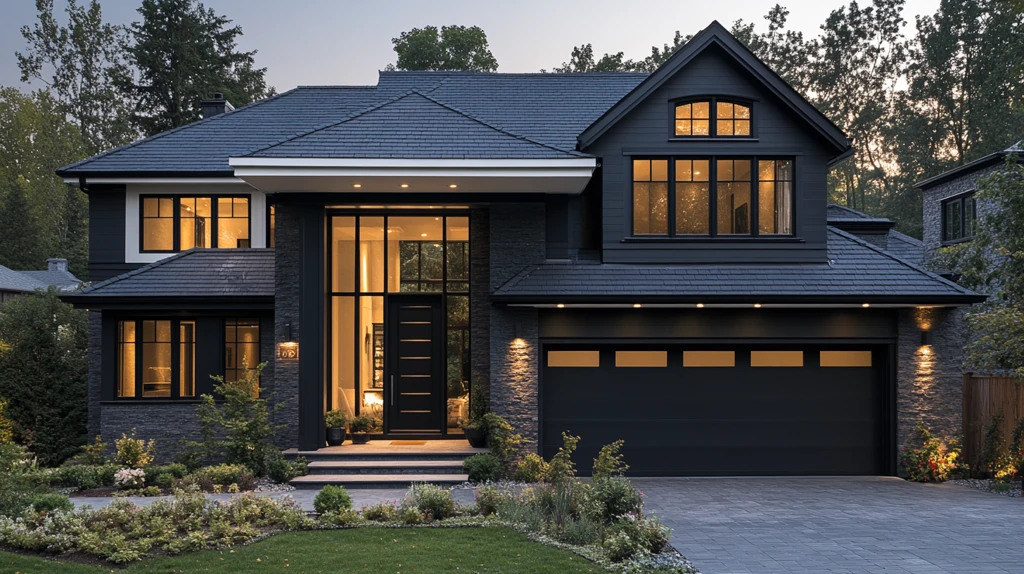 深灰白外墙设计