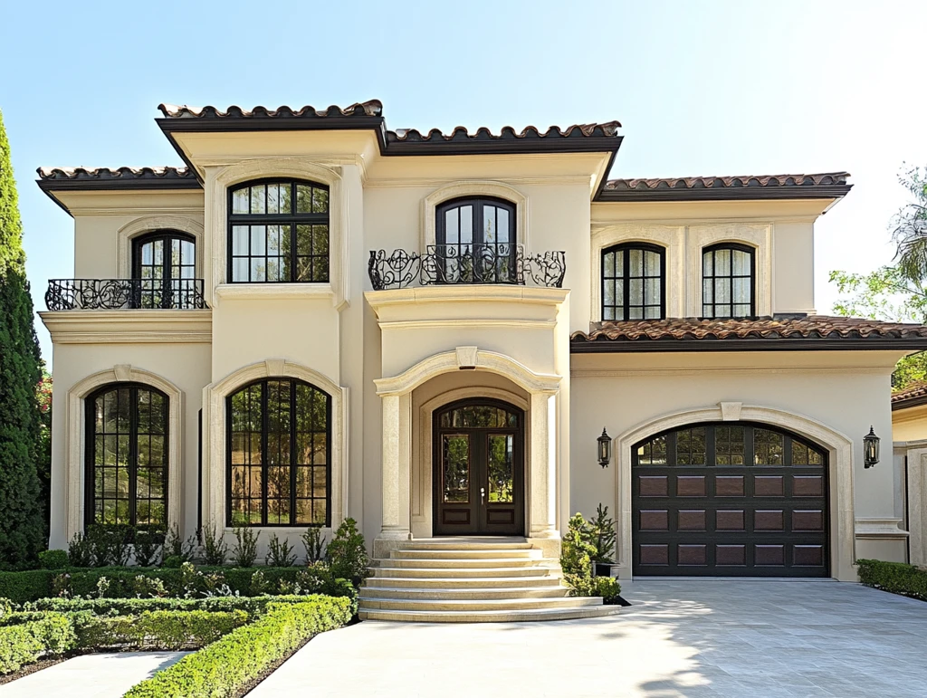 贝壳色豪华住宅外观