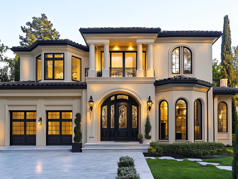 贝壳色豪华住宅外观