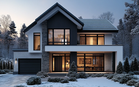 黑白双层英式住宅