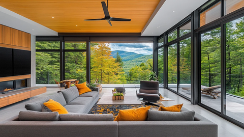 混凝土山间居所