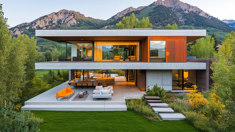 混凝土山间居所