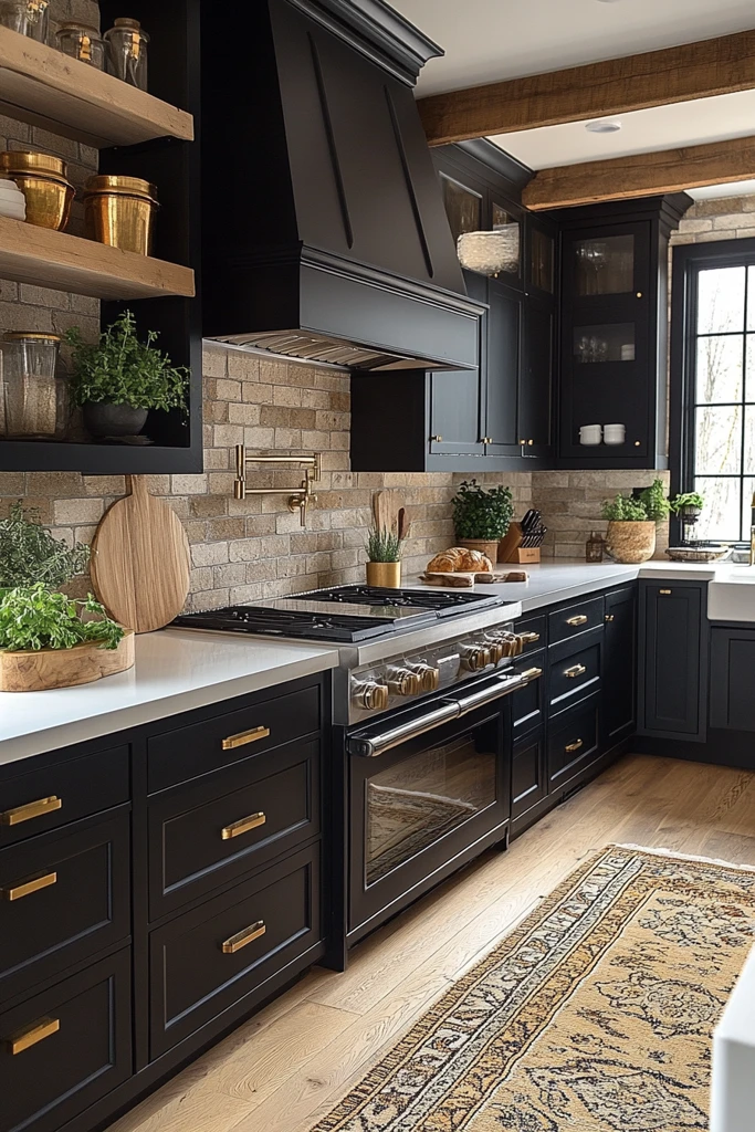 白石台面橡木地板