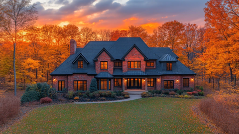 秋树环绕的家园