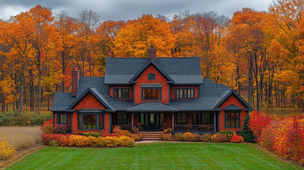 秋树环绕的家园