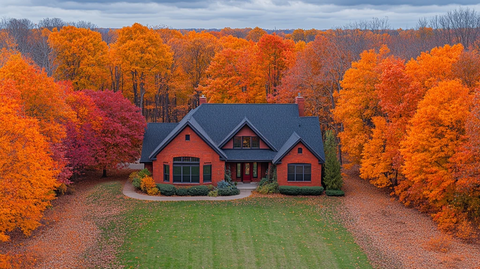 秋树环绕的家园