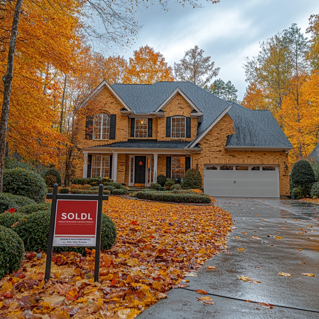 两层楼房前售出标志