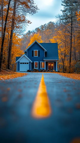 晨光中新屋顶人家