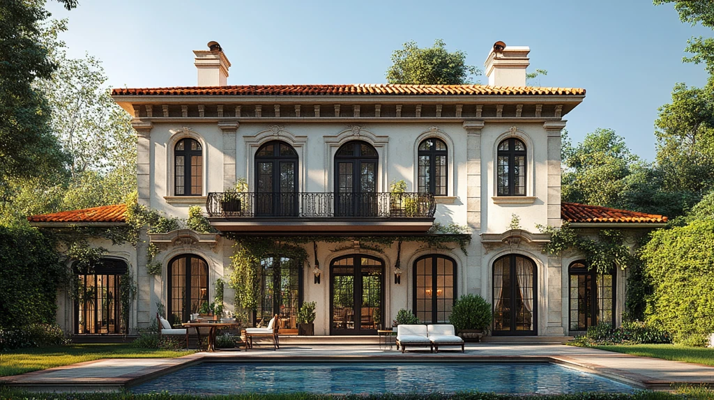 乡村房屋正面图