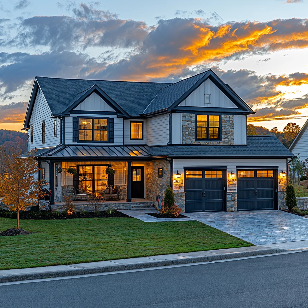 双车车库连体房