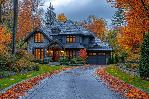 美丽路旁的房屋