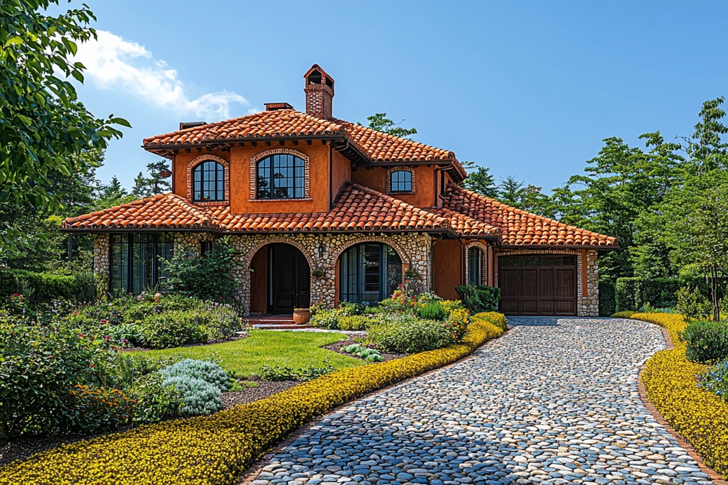 美丽路旁的房屋