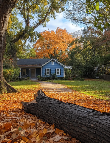秋树倒下待清理