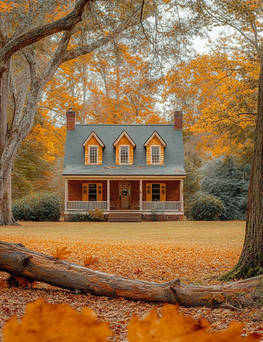 秋树倒下待清理