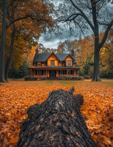 秋树倒下待清理