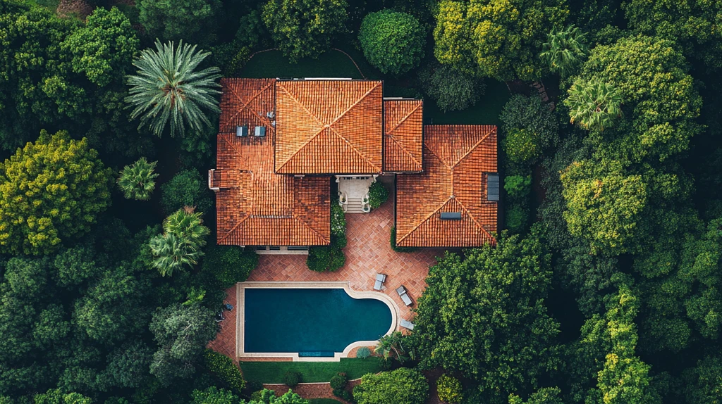 小屋与豪宅对比照