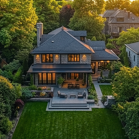 欧洲房屋前后院