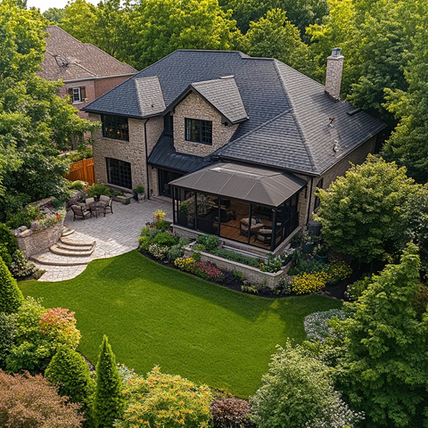 欧洲房屋前后院