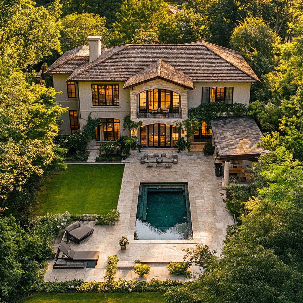 欧洲房屋前后院