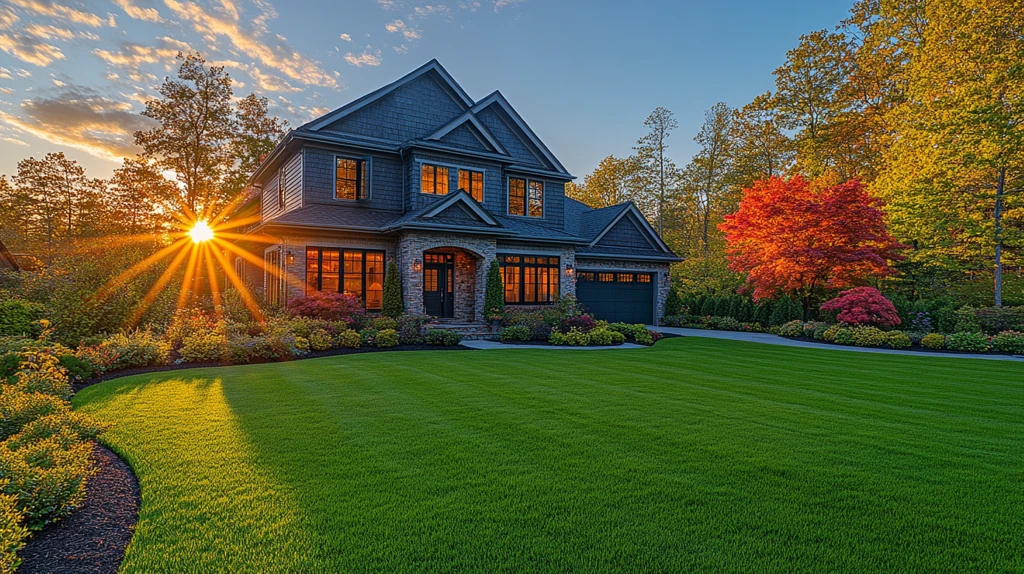 宁静的住宅庭院