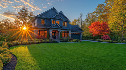 宁静的住宅庭院