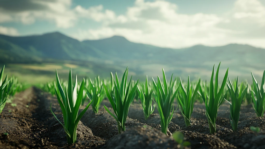 洋葱植株田园风光