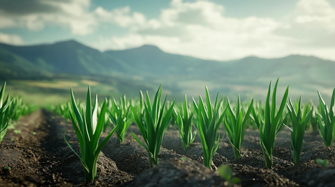 洋葱植株田园风光